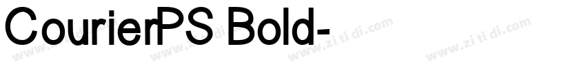 CourierPS Bold字体转换